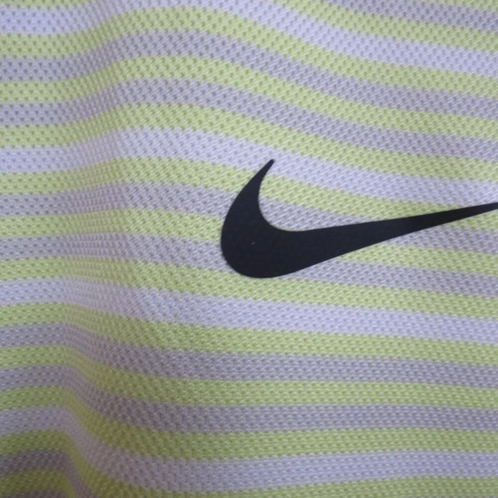 Nike Dri-Fit Victory Stripe Multicolor Short‎ Sleeve Golf Polo Shirt Large